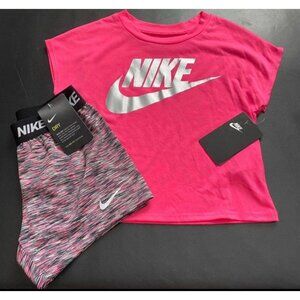 NWT Nike Metallic Athletic Set Girls Size 6